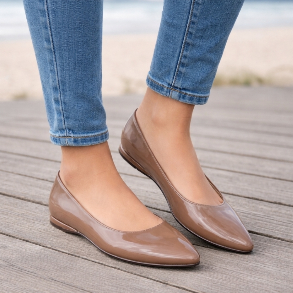Nine West Speak Up Y2K Office Siren Revival Almond Toe Ballet Flats 7.5W